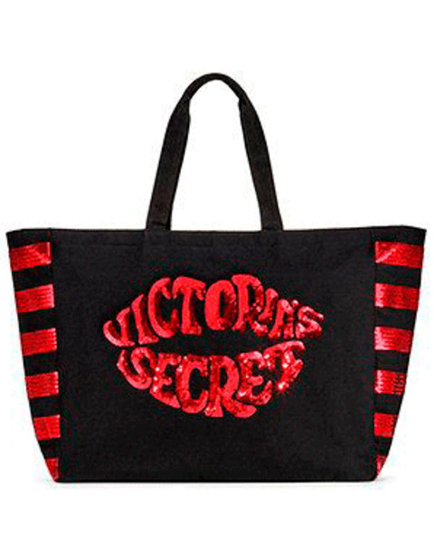 Пляжная сумка шоппер на молнии с пайетками Victoria's Secret Sequin Tote